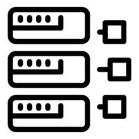 Data server network connection sharing icon vector