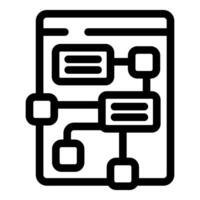 Algorithm being developed on tablet by software developer vector
