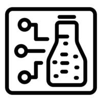 Laboratory experiment icon representing chemical research and analysis vector