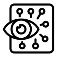 Eye tracking software analyzing human vision and behavior icon vector