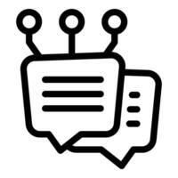 Chat network connecting using multiple channels icon vector