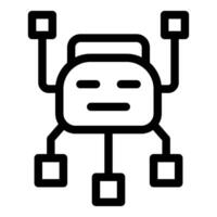 Robot network connecting system data transfer icon vector