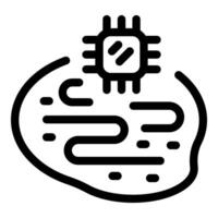 Microchip processing data and generating artificial intelligence vector