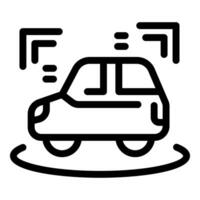Autonomous car scanning road marking using artificial intelligence vector