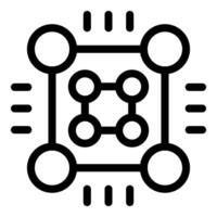Blockchain network showing decentralized ledger technology vector