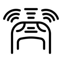 Smart sensor sending and receiving signal icon vector
