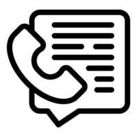 Phone calling with speech bubble showing contract with text lines vector