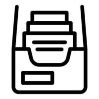 Archive box full of files and documents for storage vector
