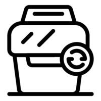 Car sharing service with rotation arrows sign minimalist outline icon vector