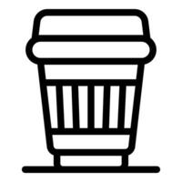 Takeaway coffee cup standing on a surface icon vector