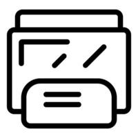 Retro game cartridge being inserted into console icon vector