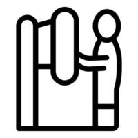 Patient undergoing magnetic resonance imaging scan vector