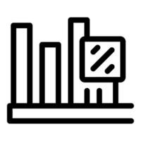 Solar panel generating electricity shown on a graph icon vector