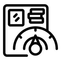Server room monitoring system showing cpu load and temperature vector