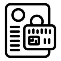 Credit card locking system for secure online payment vector