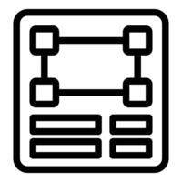 Algorithm showing data processing with flow chart icon vector