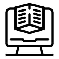 Computer creating three dimensional cube object icon vector