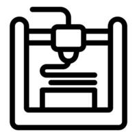3d printer creating an object layer by layer vector