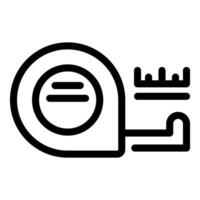 Measuring tape icon showing measuring length and width vector