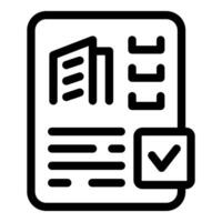 Building permit approving successful application with check mark vector