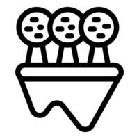 Three trees growing from melting iceberg icon vector