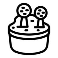 Smart pot with wireless irrigation system monitoring sensors for home gardening vector