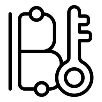 Blockchain key representing secure transaction with cryptocurrency vector