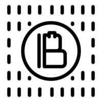 Simple, modern icon of the bitcoin cryptocurrency vector