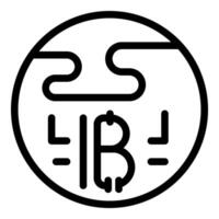 Bitcoin cryptocurrency showing global digital currency exchange vector
