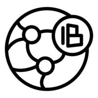 Global database network connecting computers worldwide vector