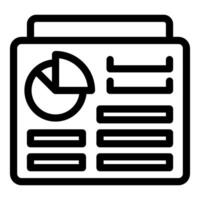Businessman analyzing statistics on board with pie chart and data table vector