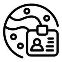 Global identification system connecting people around the world vector