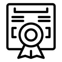 Official document with stamp and ribbon representing quality certification vector