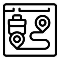 Online delivery service tracking parcel on a digital map with location pin vector