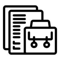 Office folder organizing documents for data management vector