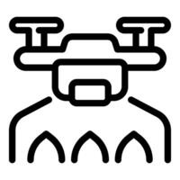Farmer controlling drone for smart farming with modern technologies vector