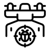 Drone detecting computer bug with target symbol vector