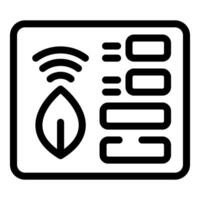 Eco friendly smart device controlling temperature with wifi vector