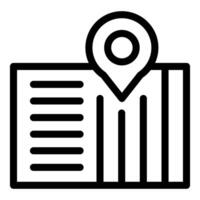 Location pin pointing on a city map for gps navigation vector