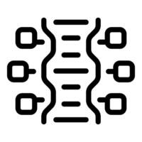 Blockchain technology connecting blocks in a secure and decentralized network vector