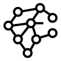 Network icon showing interconnected nodes forming a web vector