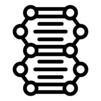 Molecular structure icon representing dna sequence vector