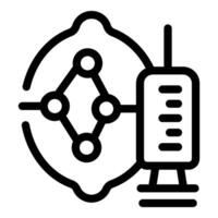 Neural network receiving data from server icon vector