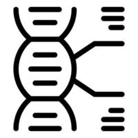 Dna structure connecting with lines forming a network vector
