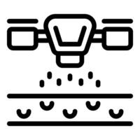 Smart farm seeder machine seeding crops icon vector