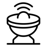 Smart home device sending wireless signal icon vector