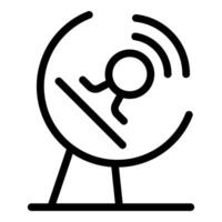 Hamster running in a wheel icon outline style vector
