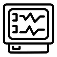 Electrocardiogram monitor showing heart rate line and healthcare data vector
