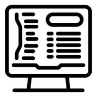 Computer showing lines of programming code icon vector