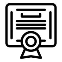 Official document with approving stamp icon showing agreement vector